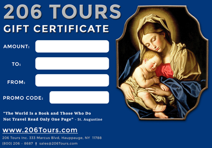 206 Tours Gift Certificate