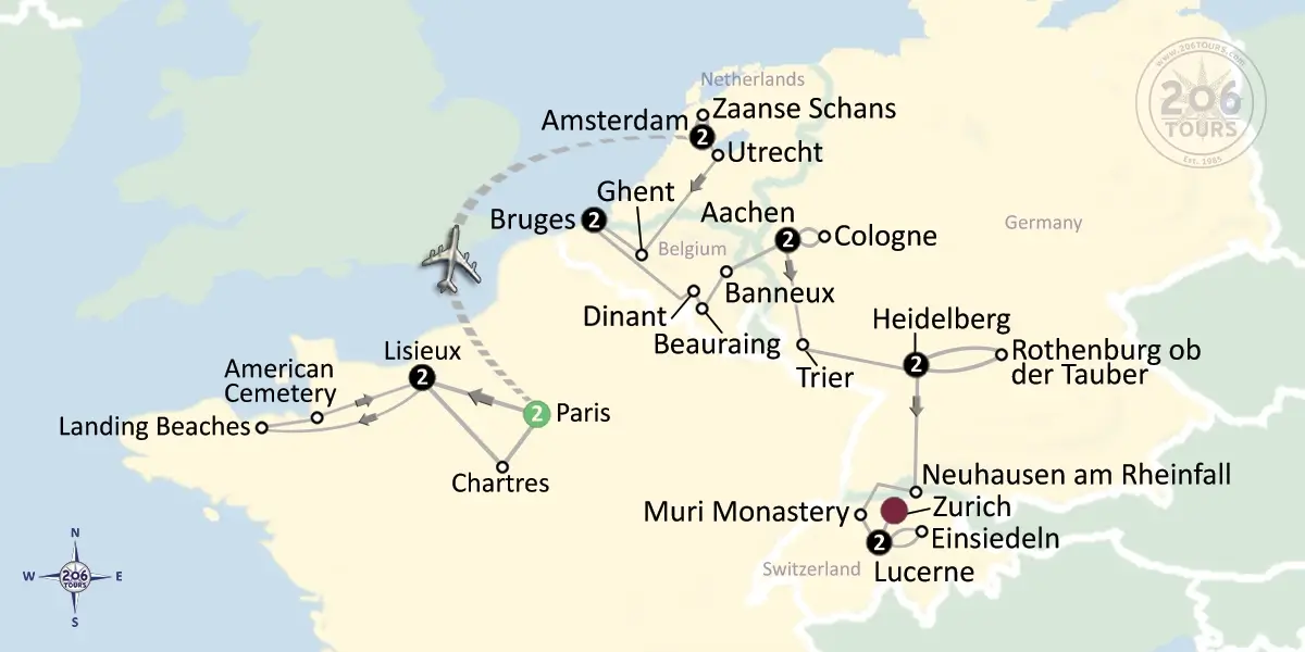 pilgrimage map