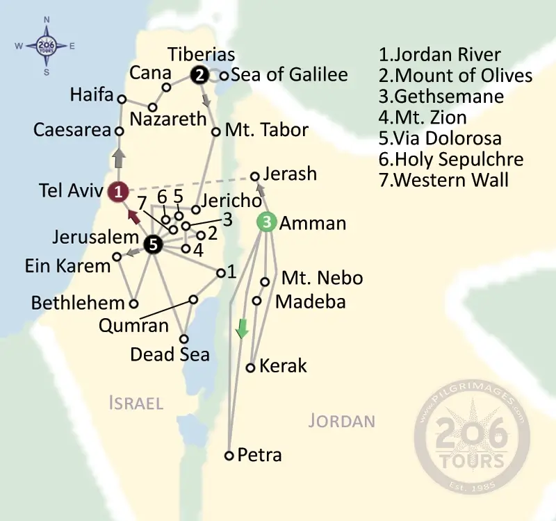 pilgrimage map