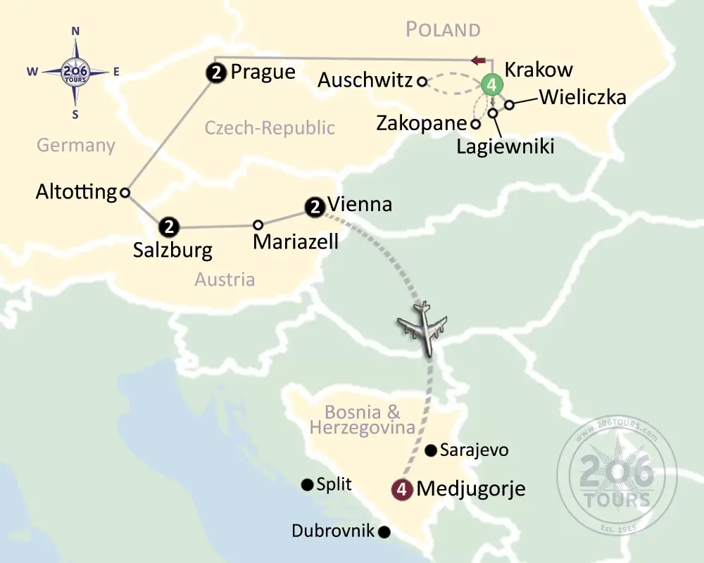 pilgrimage map