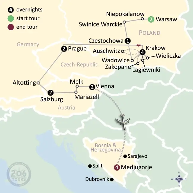 pilgrimage map