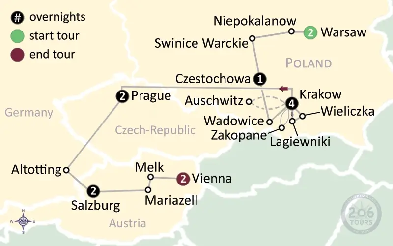 pilgrimage map