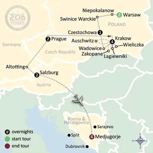 pilgrimage map