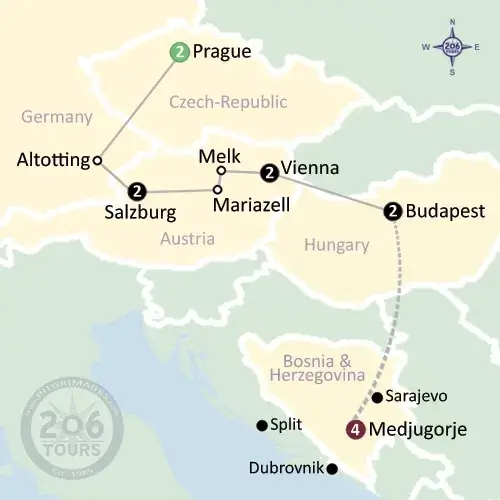 pilgrimage map