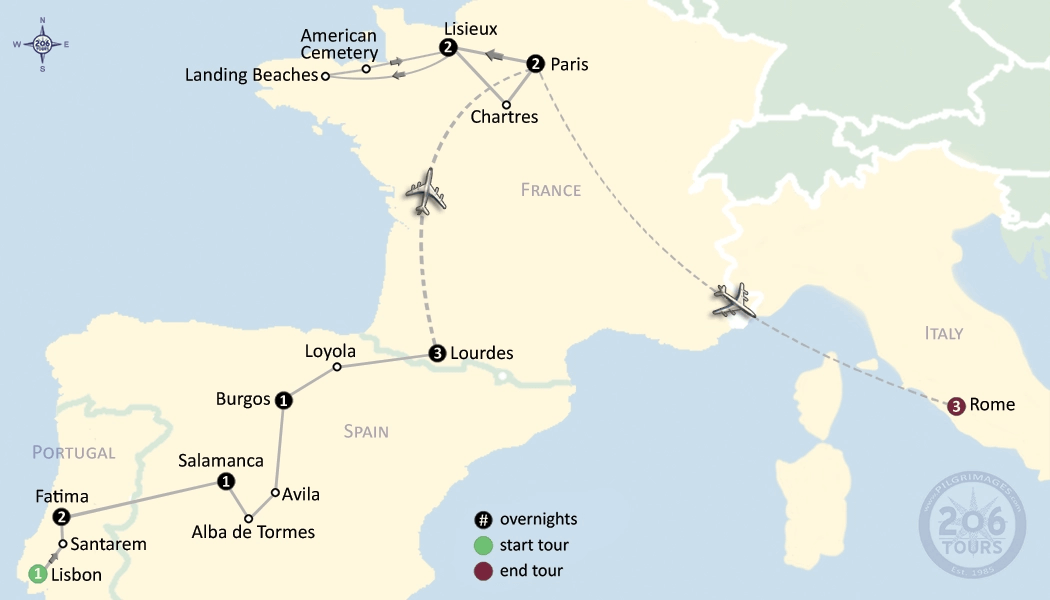 pilgrimage map