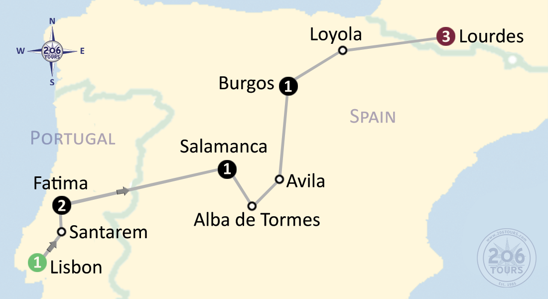 pilgrimage map