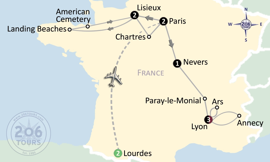 pilgrimage map