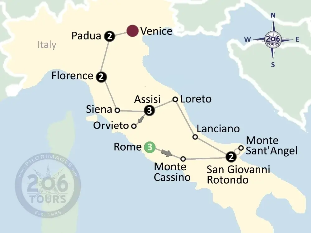 pilgrimage map