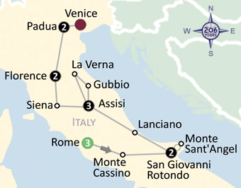 pilgrimage map