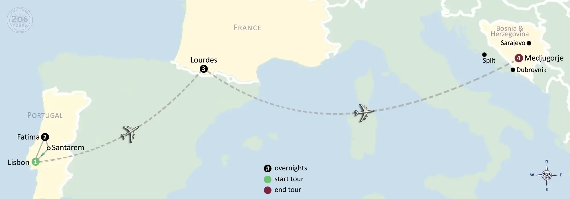 pilgrimage map