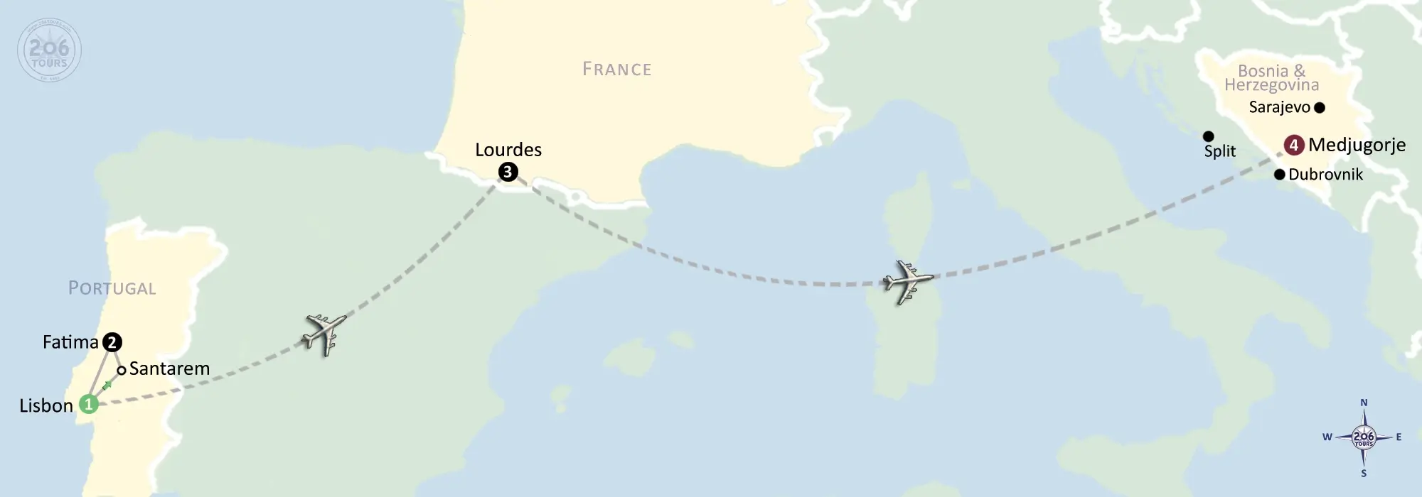 pilgrimage map