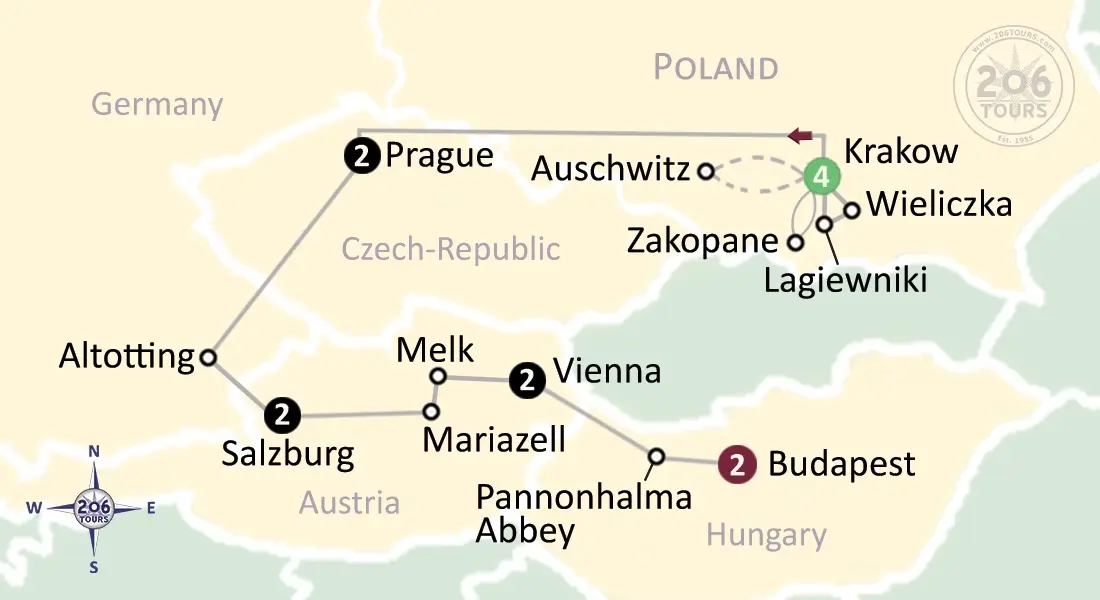 pilgrimage map