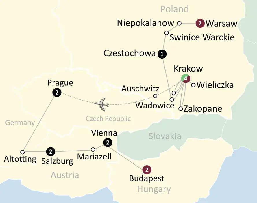 pilgrimage map