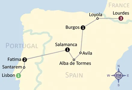 pilgrimage map