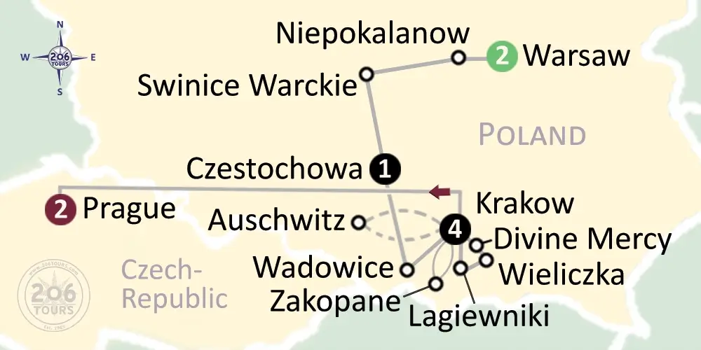 pilgrimage map