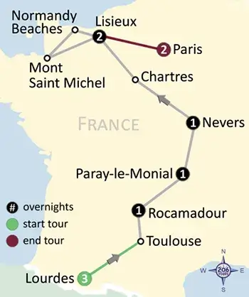 pilgrimage map