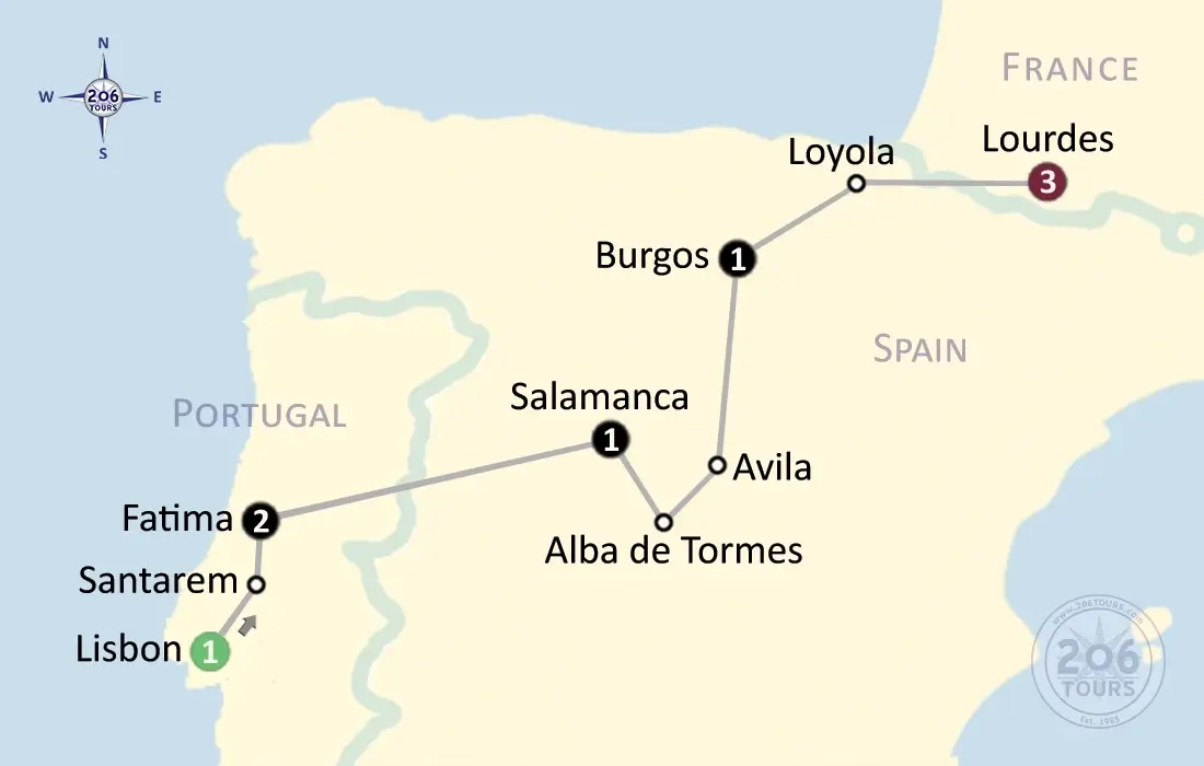 pilgrimage map