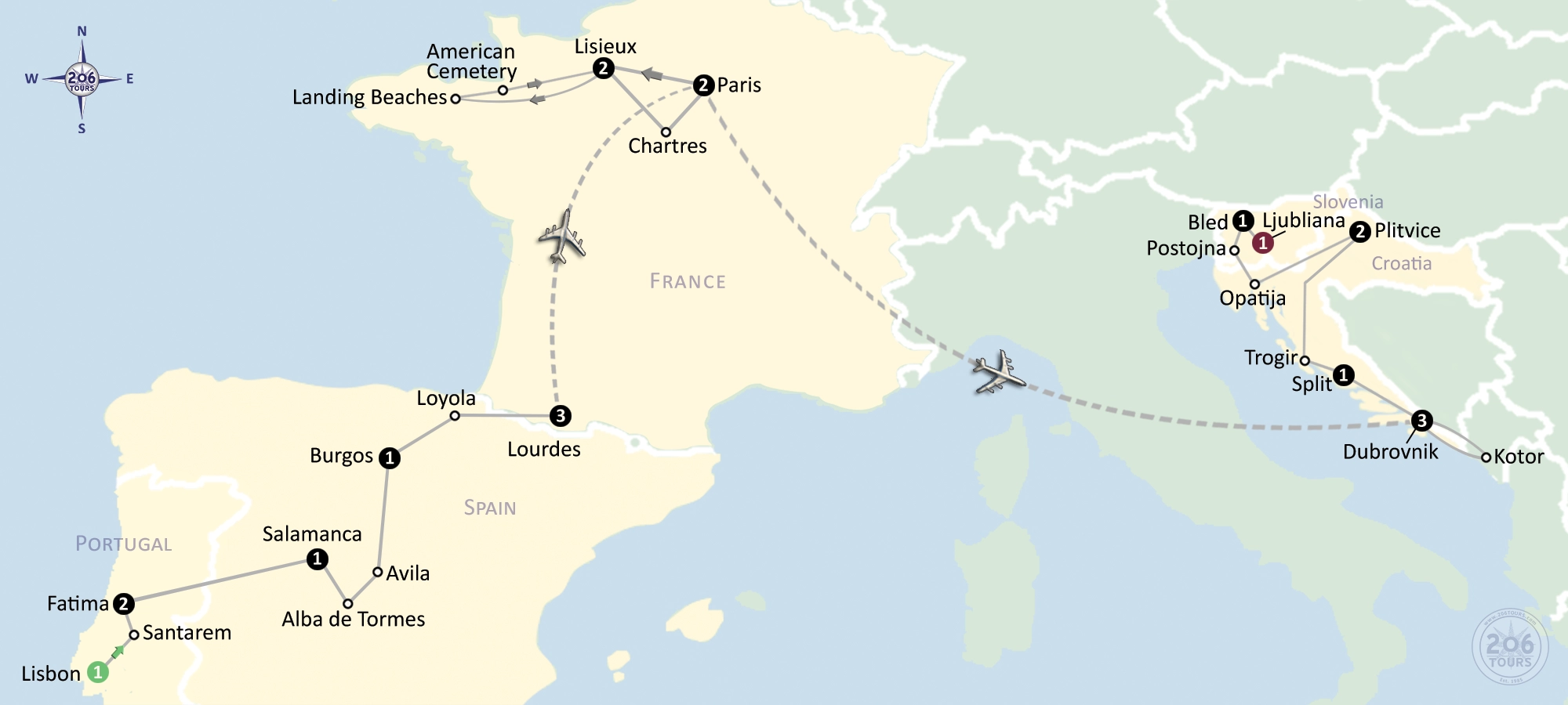 pilgrimage map