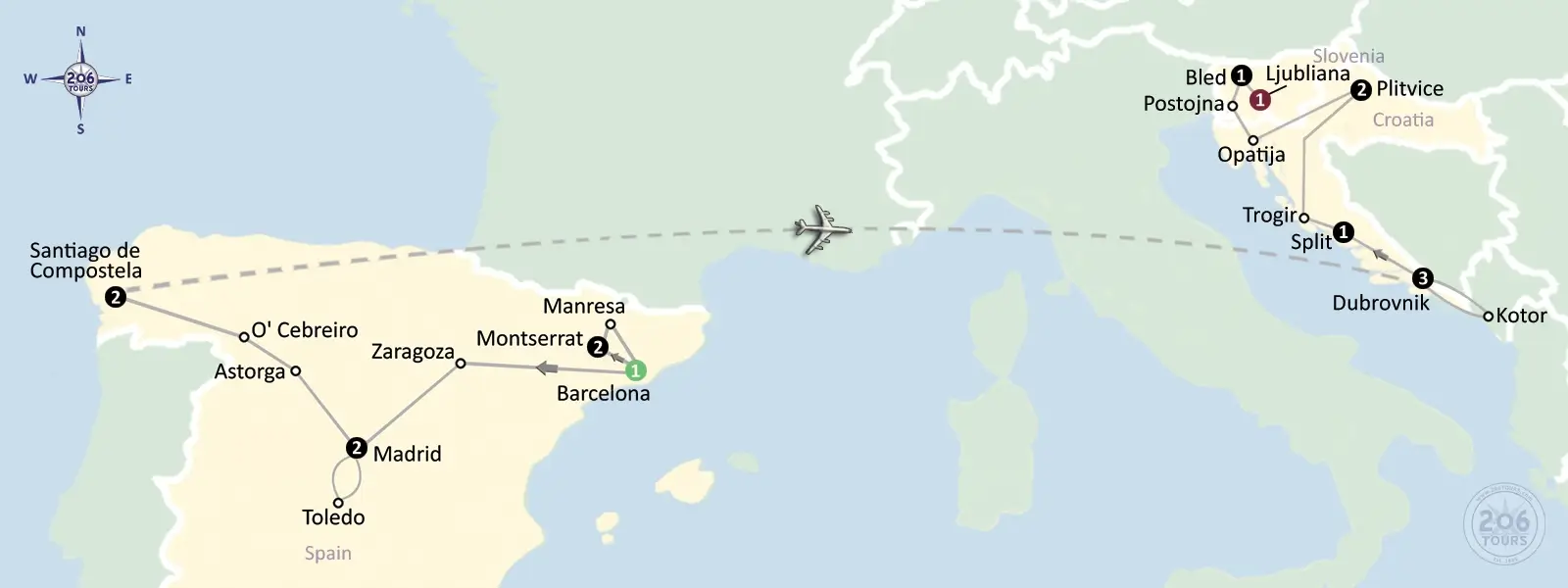 pilgrimage map