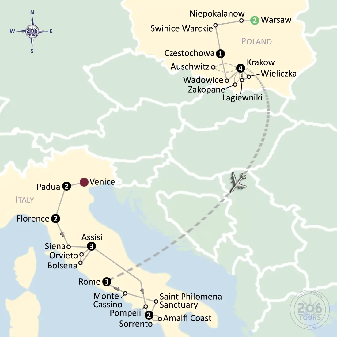 pilgrimage map