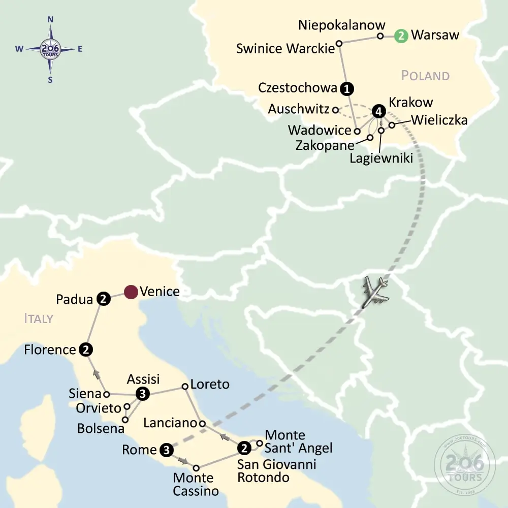 pilgrimage map