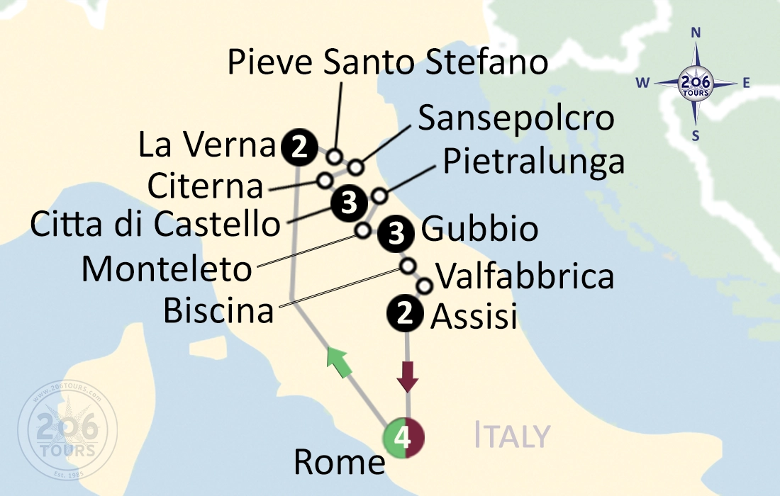 pilgrimage map