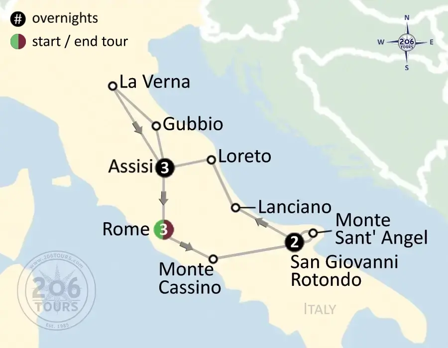 pilgrimage map