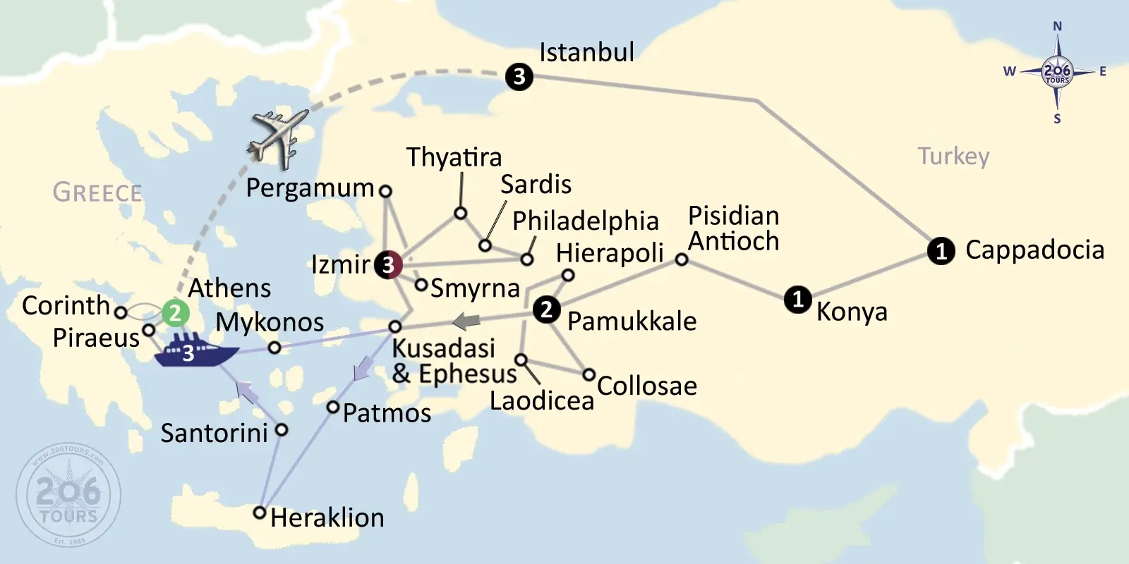 pilgrimage map