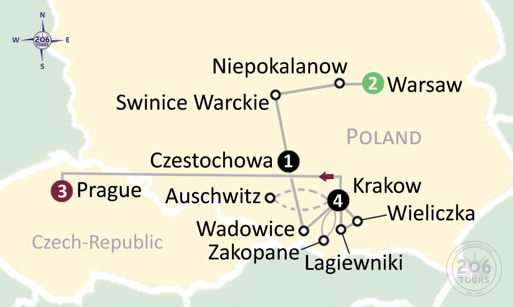 pilgrimage map