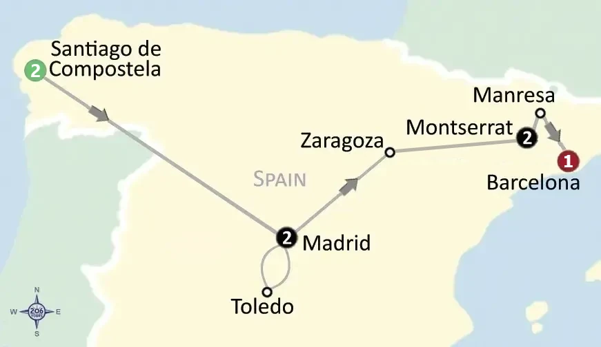 pilgrimage map