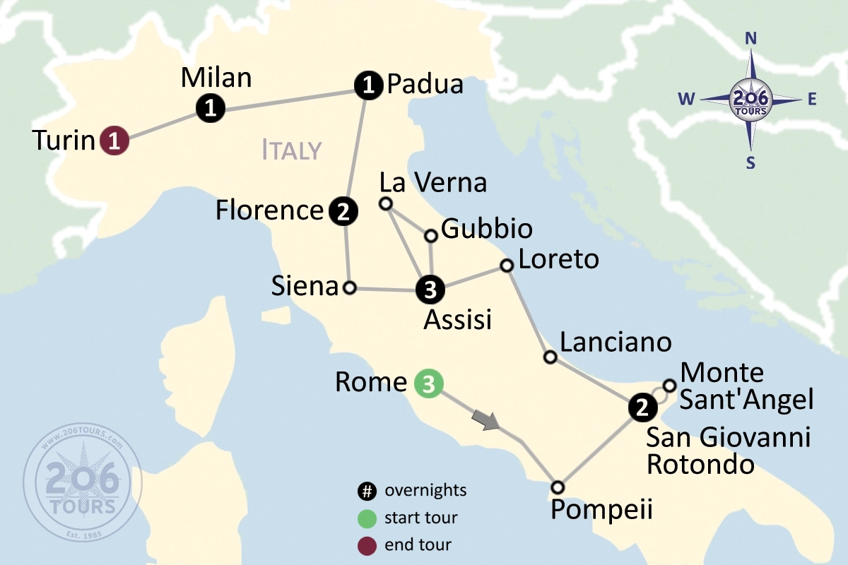 pilgrimage map