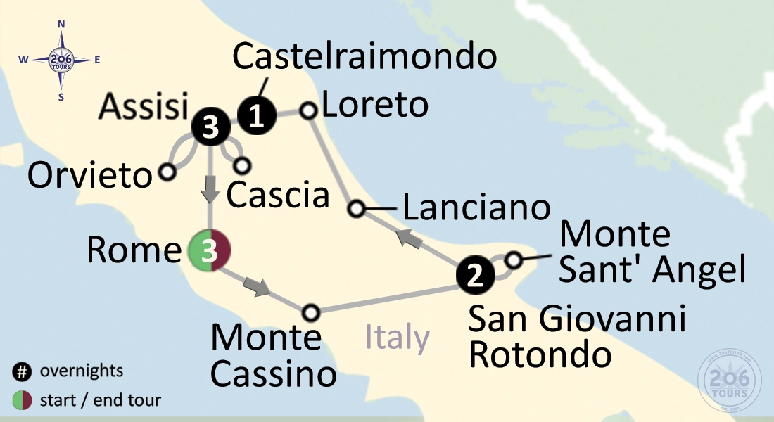 pilgrimage map