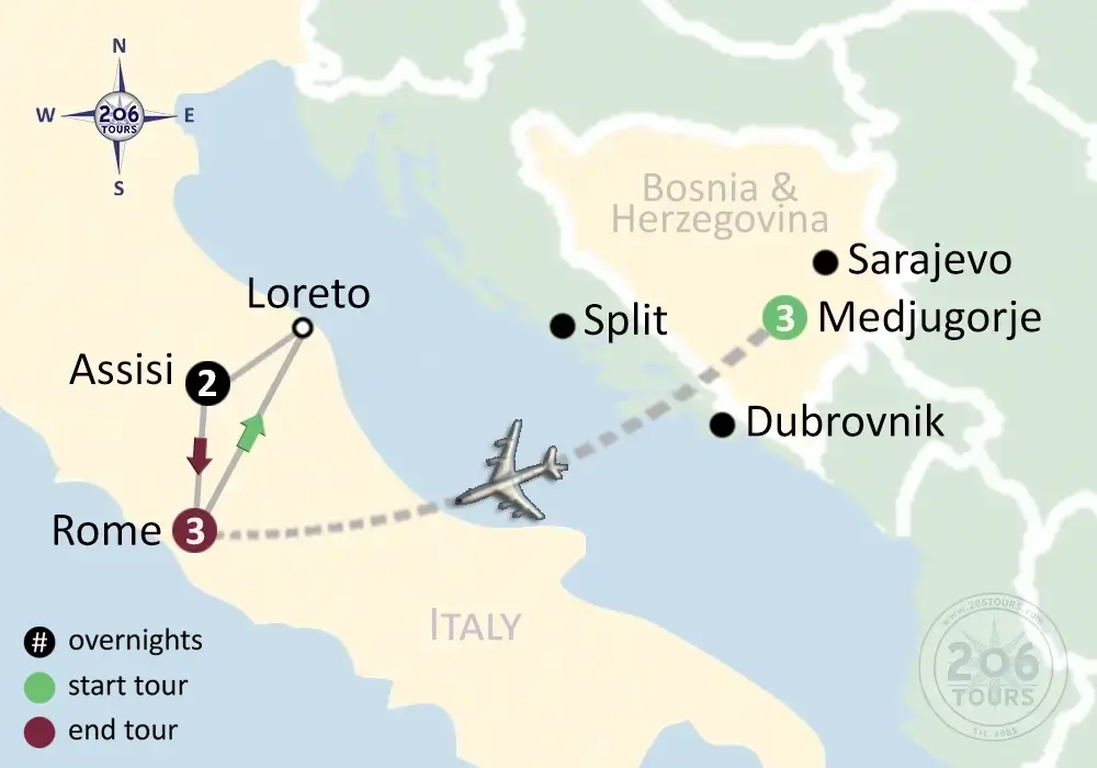 pilgrimage map