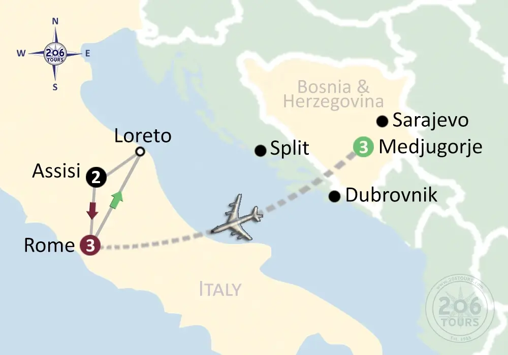 pilgrimage map