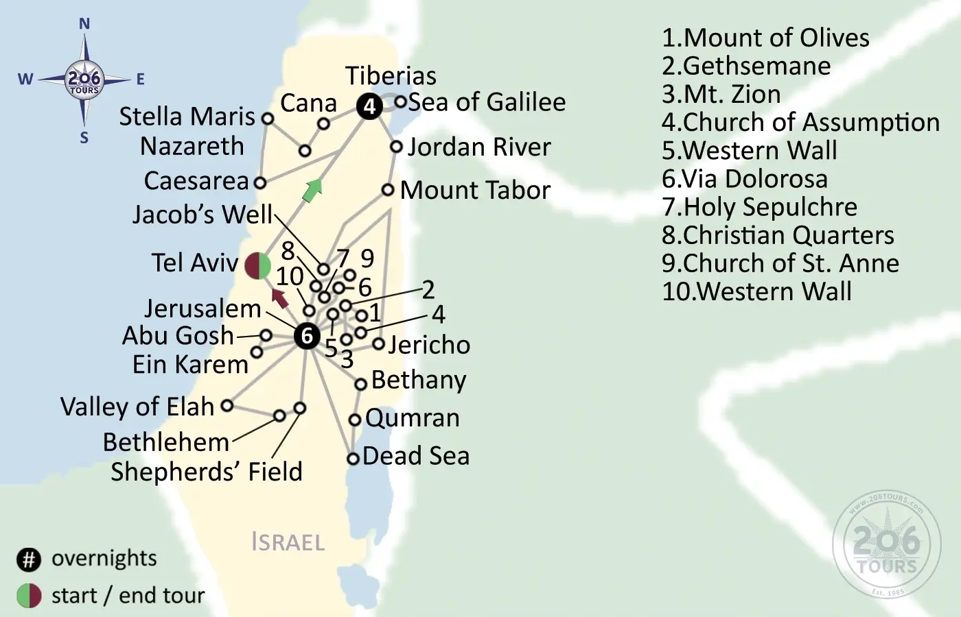 pilgrimage map
