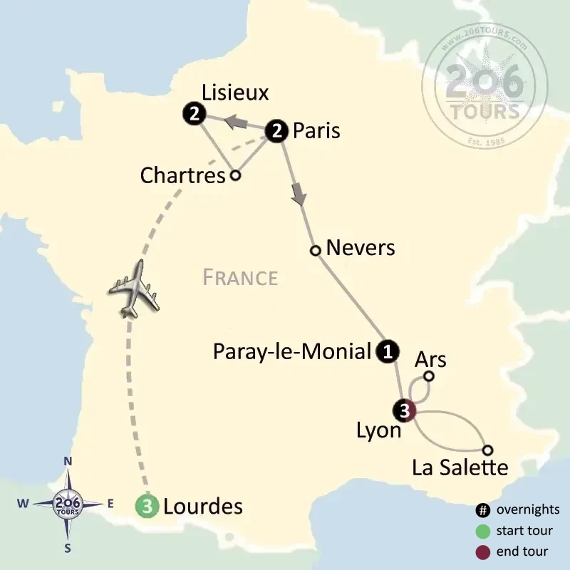 pilgrimage map