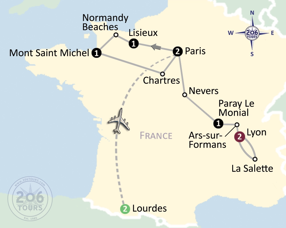 pilgrimage map
