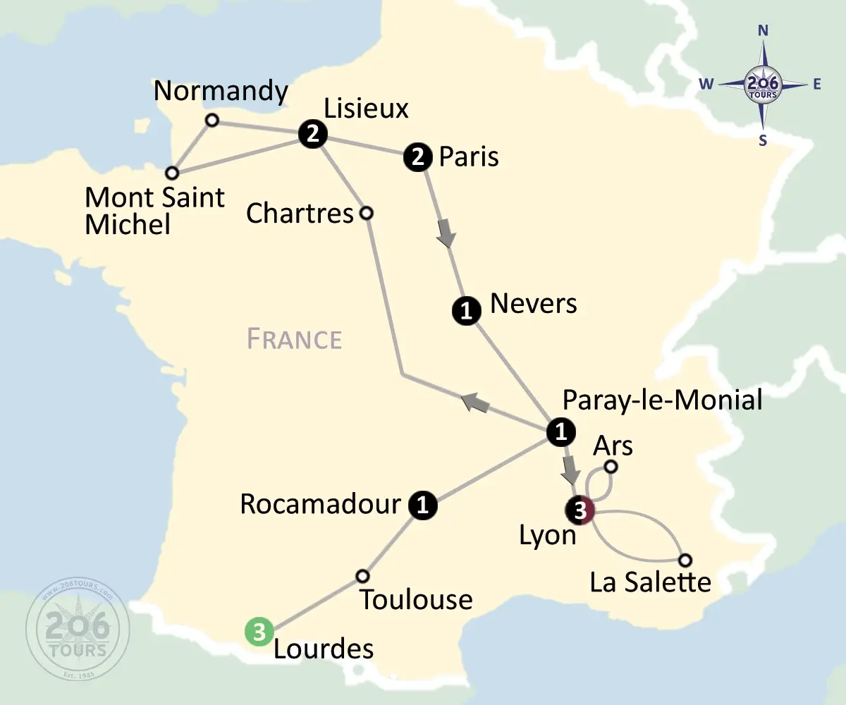 pilgrimage map