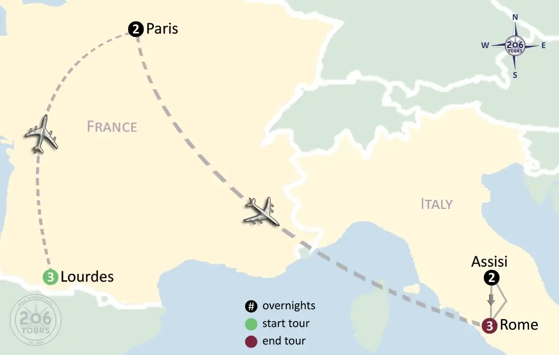 pilgrimage map