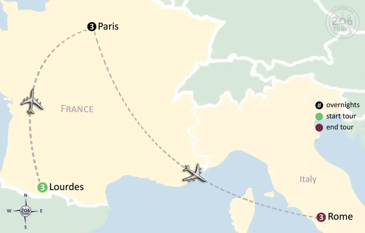 pilgrimage map