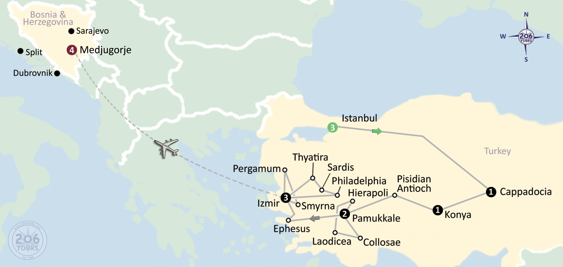 pilgrimage map