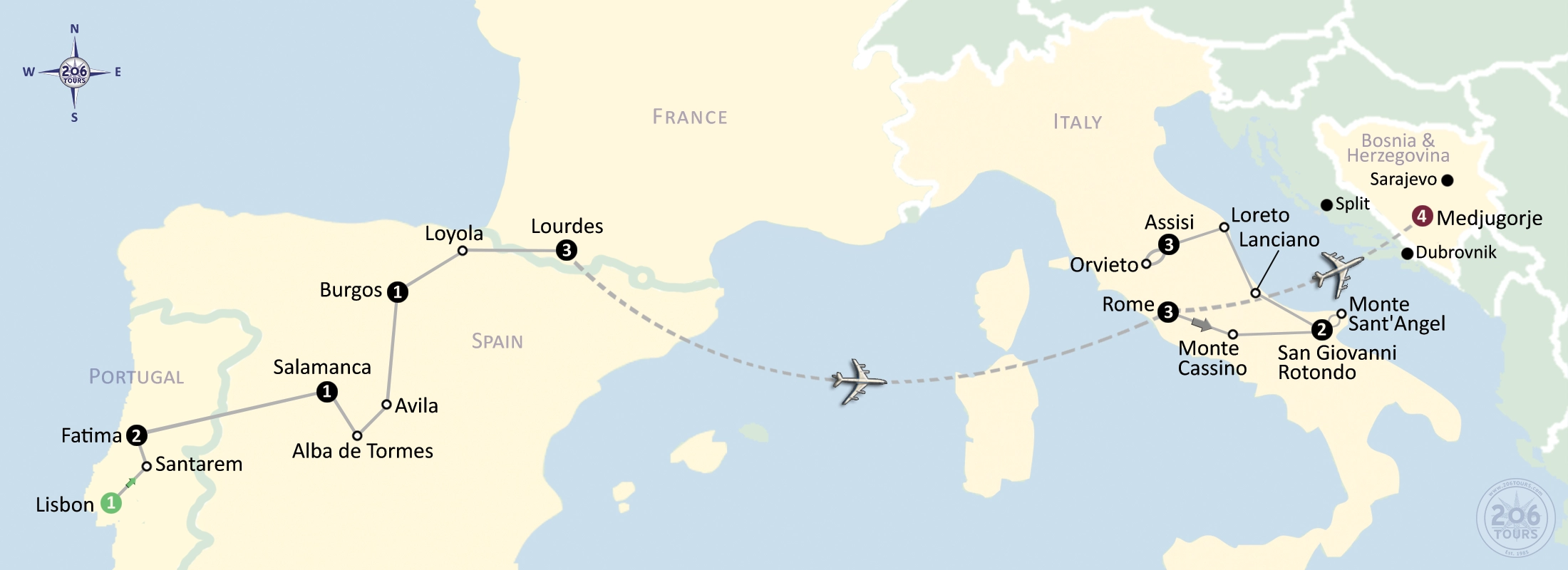 pilgrimage map