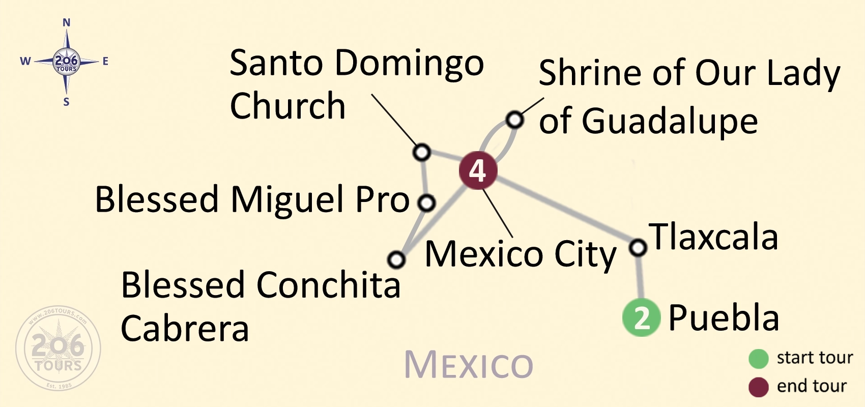 pilgrimage map