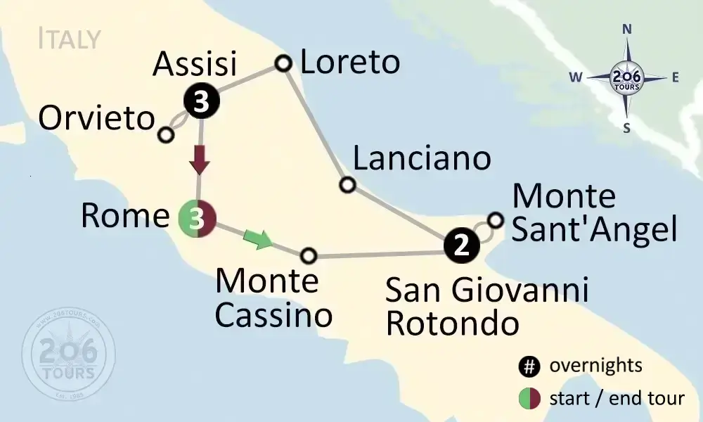 pilgrimage map
