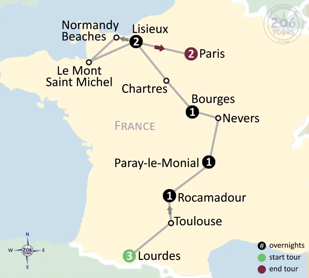 pilgrimage map