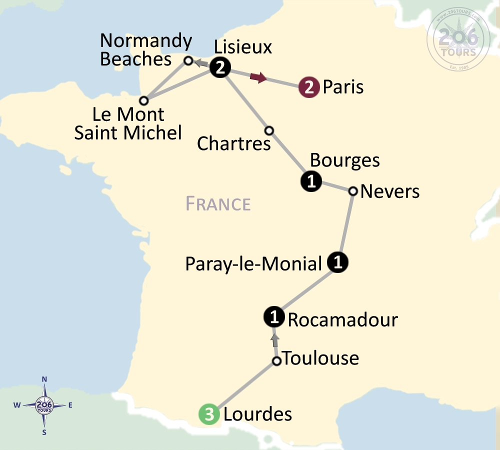 pilgrimage map