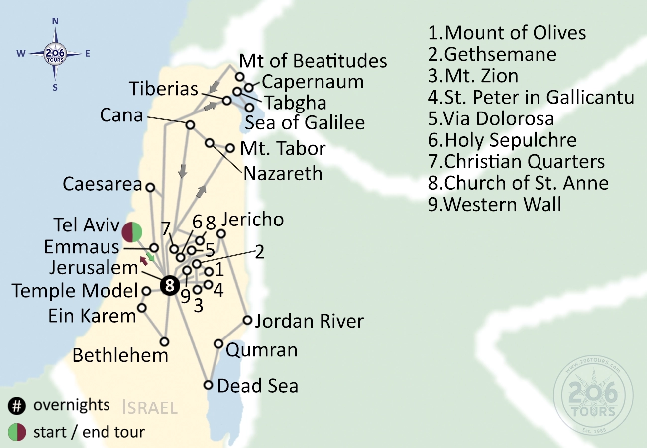 pilgrimage map