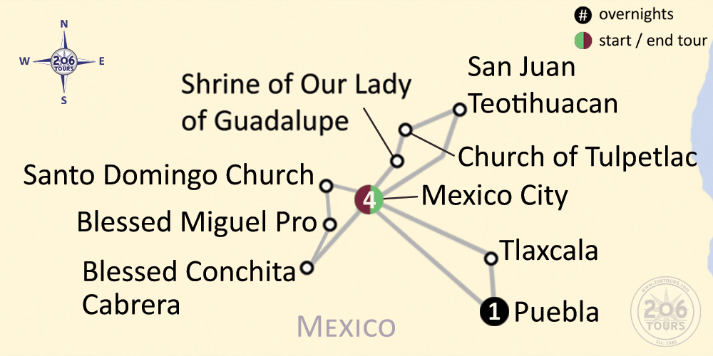 pilgrimage map