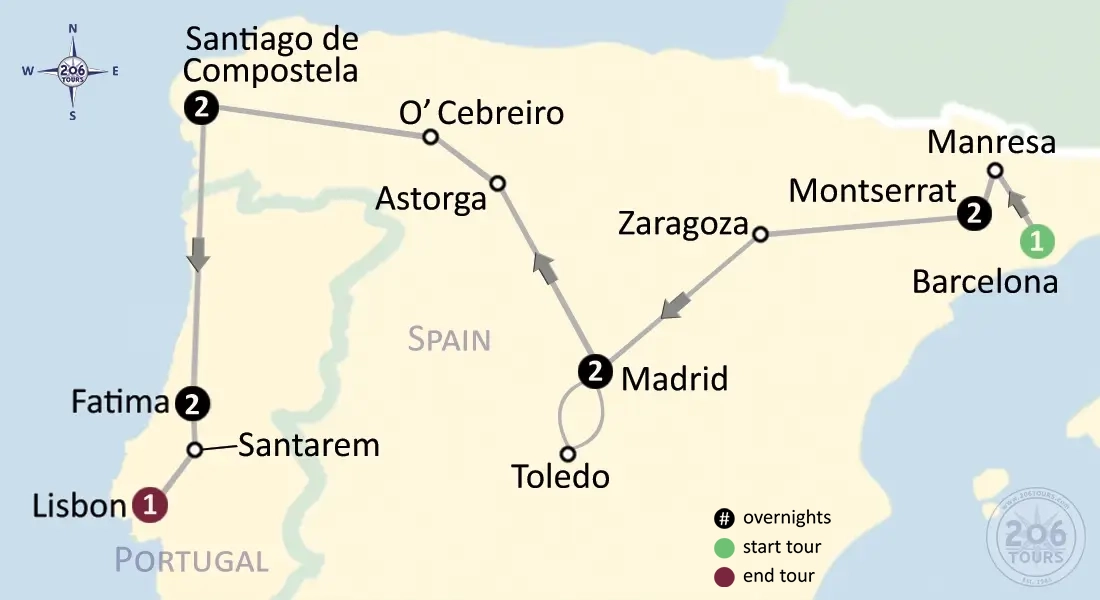 pilgrimage map