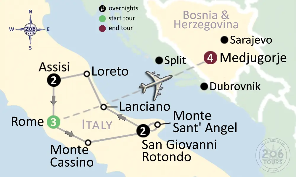 pilgrimage map